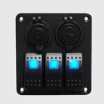 PANEL CONTROL 3 SWITCH CON USB Y 12V